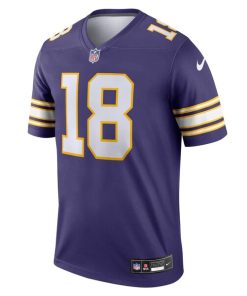 Alternative view of Justin Jefferson Minnesota Vikings Nike Classic Legend Player Jersey - Purple