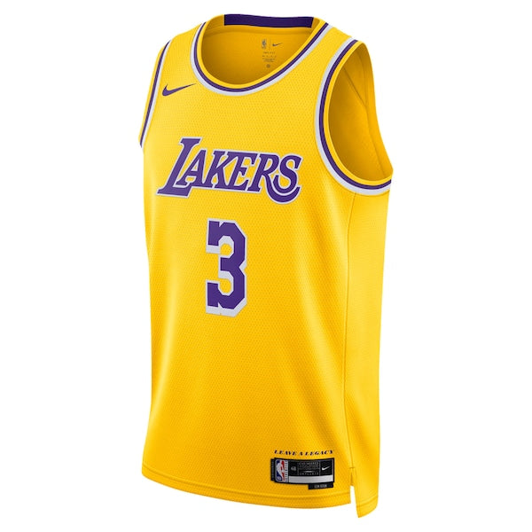 Anthony Davis Los Angeles Lakers Nike Unisex Swingman Jersey - Icon Edition - Gold - Image 2