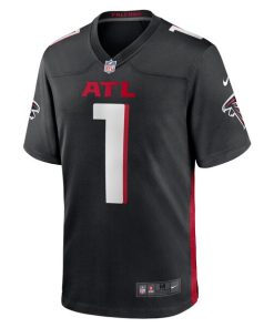 Alternative view of Number 1 Dad Atlanta Falcons Nike Game Jersey - Black