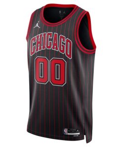 Alternative view of Chicago Bulls Jordan Brand Unisex Swingman Custom Jersey - Statement Edition - Black