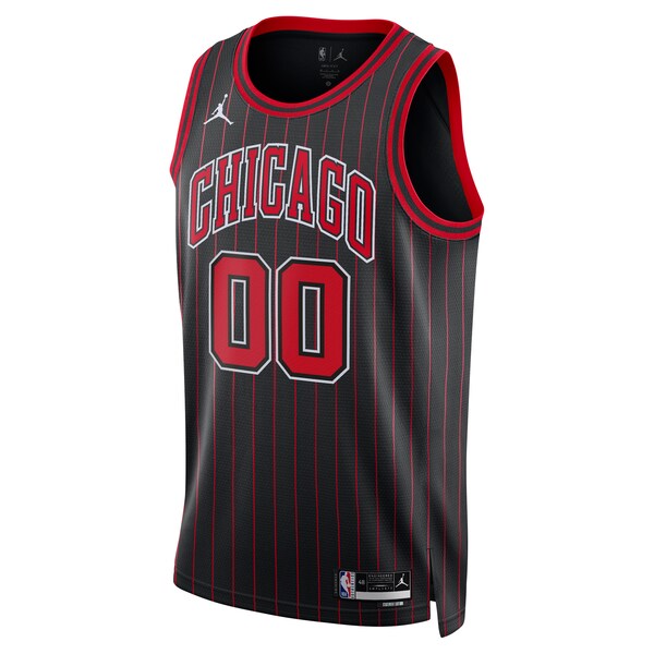 Chicago Bulls Jordan Brand Unisex Swingman Custom Jersey - Statement Edition - Black - Image 2