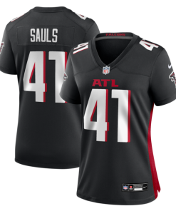 Ben Sauls Atlanta Falcons Nike Women's Team Game Jersey -  Black