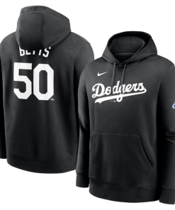 Mookie Betts Los Angeles Dodgers Nike 2025 World Series Champions Name & Number Hoodie - Black