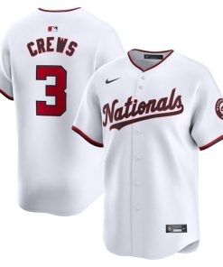 Dylan Crews Washington Nationals Nike Home Limited Player Jersey - White