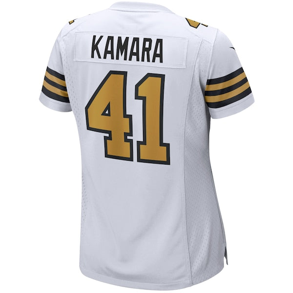 Alvin Kamara New Orleans Saints Nike Women's Alternate Game Player Jersey - White - Image 3
