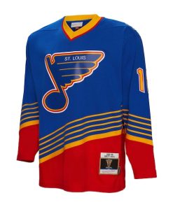 Alternative view of Brett Hull St. Louis Blues  1995/96 Blue Line Player Jersey - Blue