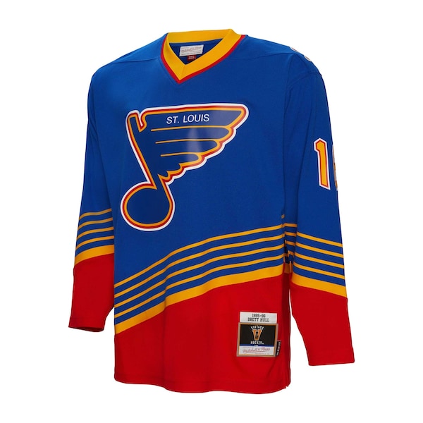 Brett Hull St. Louis Blues 1995/96 Blue Line Player Jersey - Blue - Image 2
