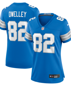 Ross Dwelley Detroit Lions Nike Women's Team Game Jersey -  Blue