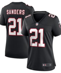 Deion Sanders Atlanta Falcons Nike Women's Alternate Retired Player Game Jersey -  Black