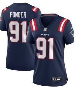 Elijah Ponder New England Patriots Nike Women's Team Game Jersey -  Navy