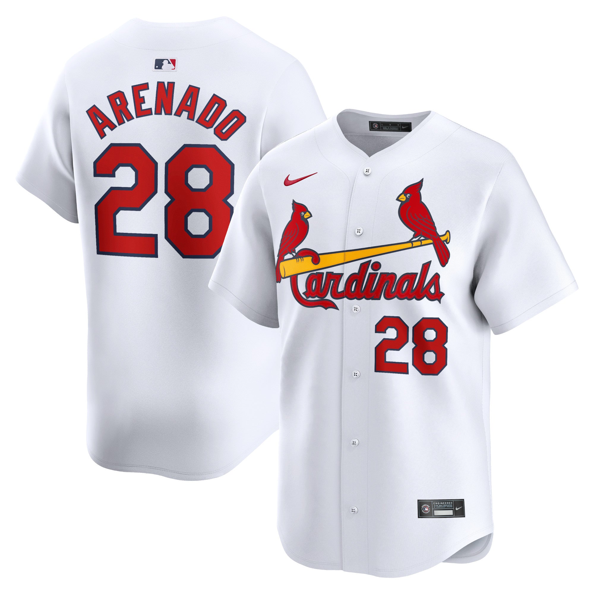 Nolan Arenado St. Louis Cardinals Nike Away Limited Player Jersey - Gray/White - Image 5
