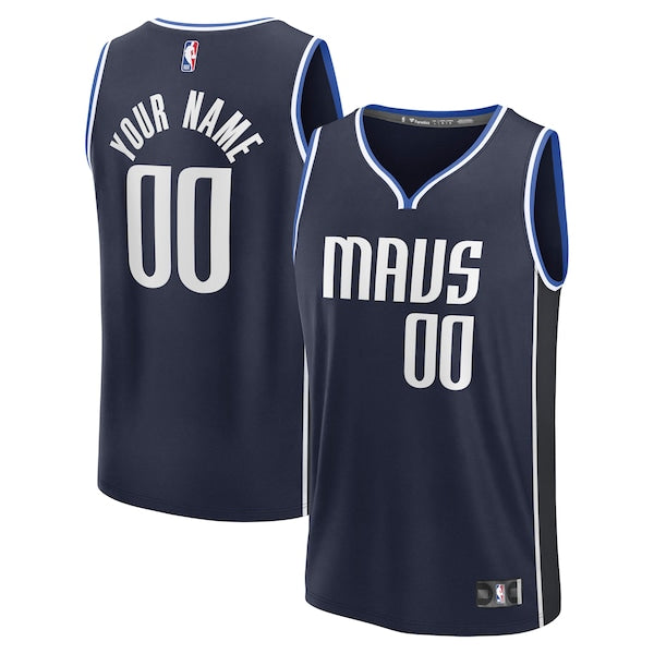 Dallas Mavericks Custom Fast Break Jersey - Statement Edition - Navy/Blue