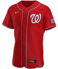Alternative view of Washington Nationals Nike Alternate Authentic Team Jersey - Red