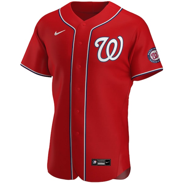 Washington Nationals Nike Alternate Authentic Team Jersey - Red - Image 2