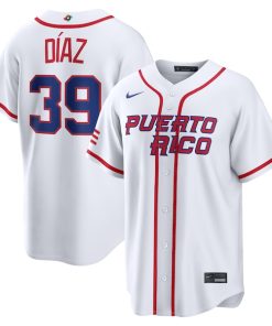Edwin D¨ªaz Puerto Rico Baseball Nike 2026 World Baseball Classic Home Stadium Jersey - White