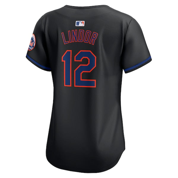 Francisco Lindor New York Mets Nike Women's Alternate Limited Player Jersey?ยจC Black - Image 3
