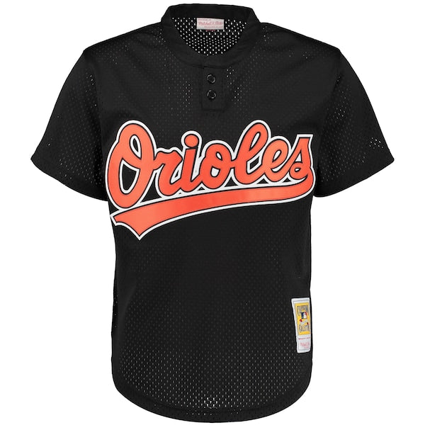 Cal Ripken Jr. Baltimore Orioles Cooperstown Mesh Batting Practice Jersey - Black - Image 2