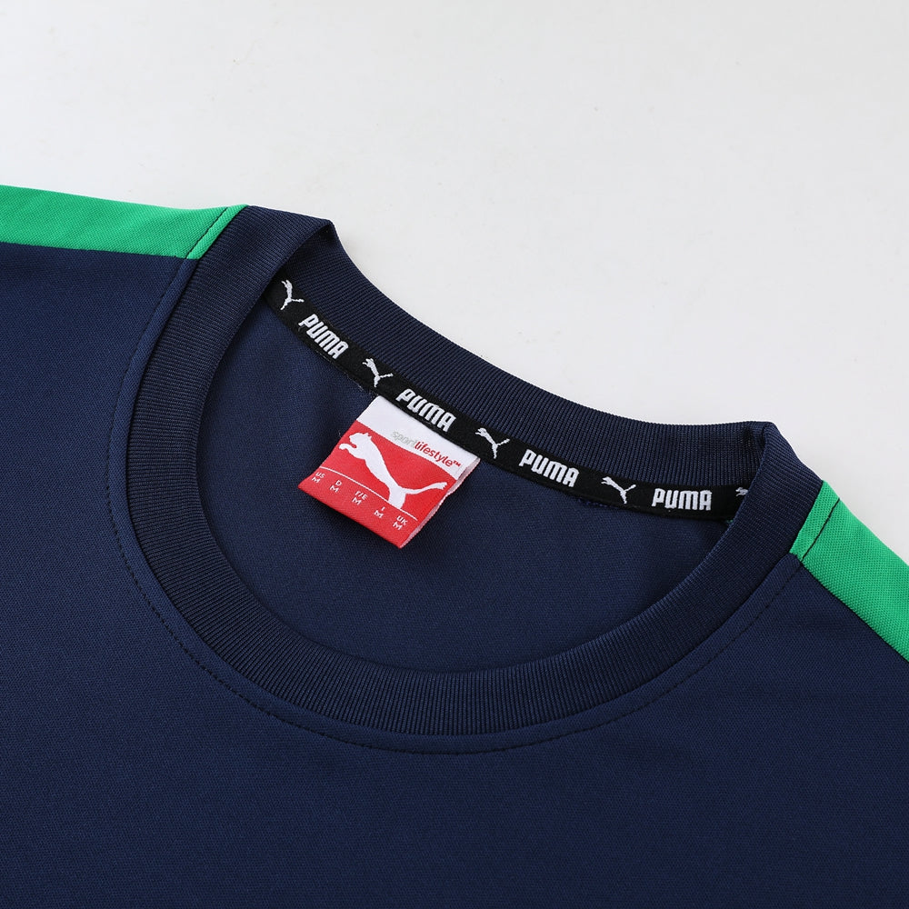 Puma Short Sleeve Training Jersey Set-PD01- Dark Blue - Image 7