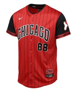 Alternative view of Luis Robert Jr. Chicago White Sox Youth 2025 City Connect Limited Player Jersey - Red/Black