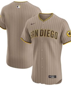Alternative view of San Diego Padres Nike Alternate Vapor Premier Elite Patch Jersey - Sand