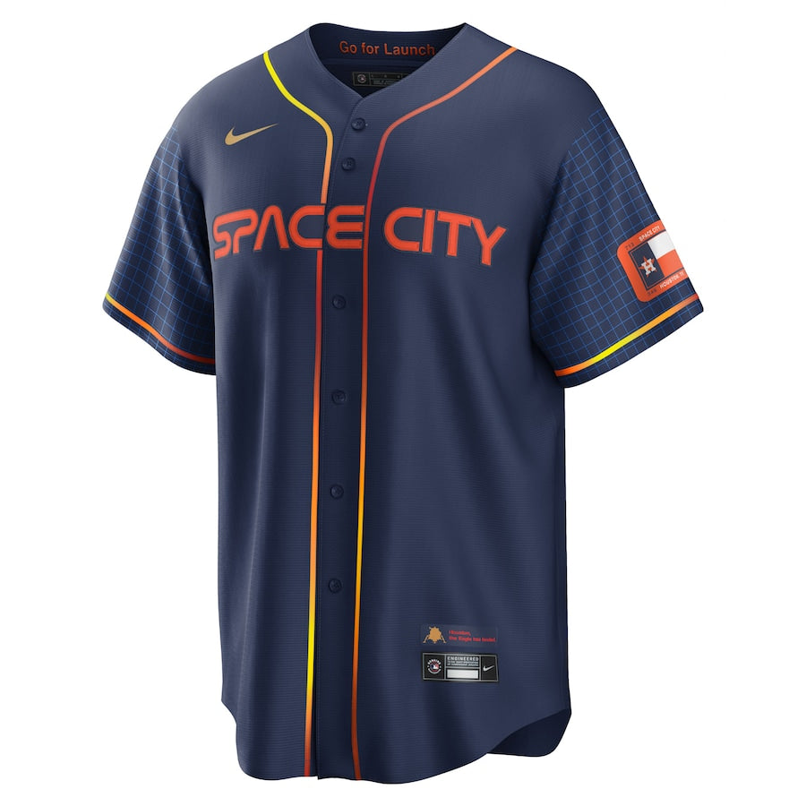 Carlos Correa Houston Astros Nike 2022 City Connect Replica Player Jersey - Navy - Image 2