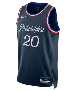 Alternative view of Jared McCain Philadelphia 76ers Nike Unisex 2025/26 Swingman Jersey - Navy - City Edition