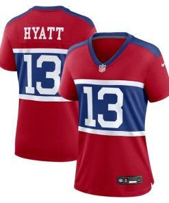 Jalin Hyatt New York Giants Nike Women's Alternate Player Game Jersey - Century Red