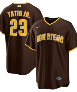 Alternative view of Fernando Tatis Jr. San Diego Padres Nike Alternate Replica Player Jersey - Brown/Tan/White