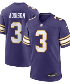 Jordan Addison Minnesota Vikings Nike Classic Player Game Jersey - Purple