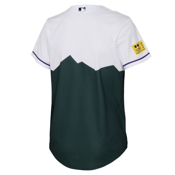Colorado Rockies Nike Youth 2022 City Connect Replica Team Jersey - Green - Image 3