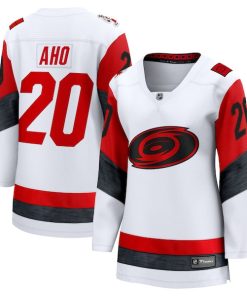 Sebastian Aho Carolina Hurricanes  Women's Away Breakaway Jersey - White