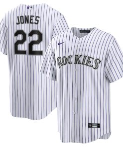 Alternative view of Nolan Jones Colorado Rockies Nike Home Replica Jersey - White