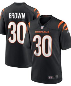 Chase Brown Cincinnati Bengals Nike Team Game Jersey -  Black
