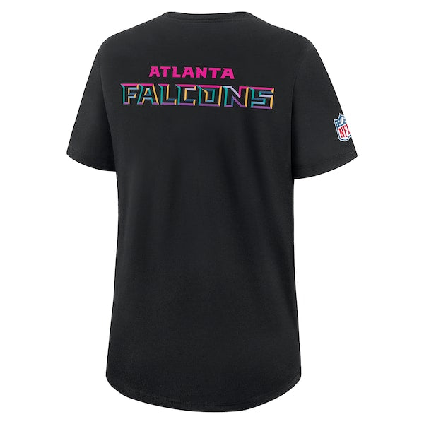 Atlanta Falcons Nike Women's 2025 NFL Crucial Catch Tri-Blend Dri-FIT T-Shirt - Black - Image 3