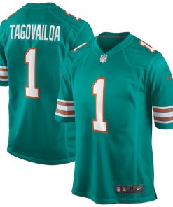 Tua Tagovailoa Miami Dolphins Nike Alternate Game Jersey - Aqua/White