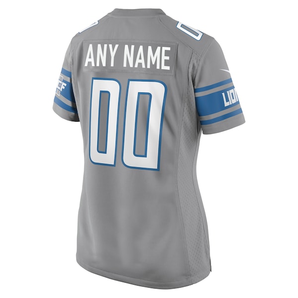 Detroit Lions Nike Women's Alternate Custom Game Jersey - Gray - Image 3
