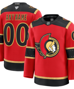 Alternative view of Ottawa Senators  Alternate Custom Premium Jersey - Red/Black/White