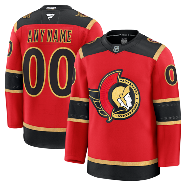 Ottawa Senators Alternate Custom Premium Jersey - Red/Black/White - Image 2