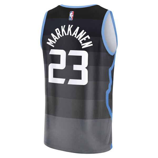 Lauri Markkanen Utah Jazz 2025/26 City Edition Fast Break Jersey - Black - Image 3