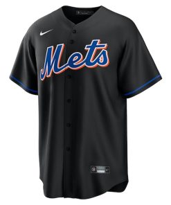 Alternative view of Al Leiter New York Mets Nike 2022 Alternate Replica Player Jersey - Black