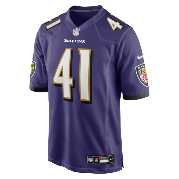Dre'Mont Jones Baltimore Ravens Nike Team Game Jersey - Purple - Image 2