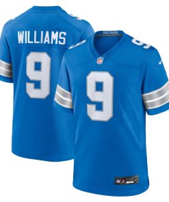 Alternative view of Jameson Williams Detroit Lions Nike White Game Jersey -  White/Blue