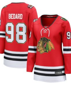 Connor Bedard Chicago Blackhawks  Women's Centennial Breakaway Player Jersey - Red