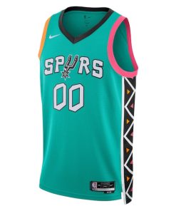 Alternative view of San Antonio Spurs Nike Unisex 2022/23 2022/23 Swingman Custom Jersey - City Edition - Turquoise