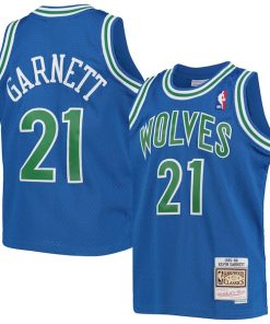 Kevin Garnett Minnesota Timberwolves Youth 1995-96 Hardwood Classics Swingman Jersey - Blue