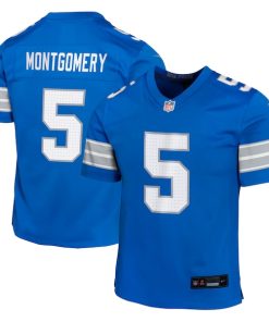 David Montgomery Detroit Lions Nike Youth Team Player Game Jersey - Blue