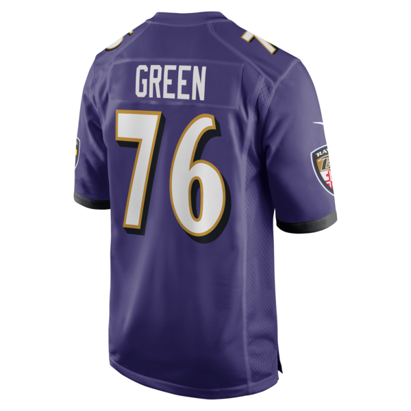Kenyon Green Baltimore Ravens Nike Team Game Jersey - Purple - Image 3