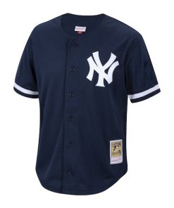 Alternative view of Bernie Williams New York Yankees  Cooperstown Collection Mesh Batting Practice Button-Up Jersey? - Navy