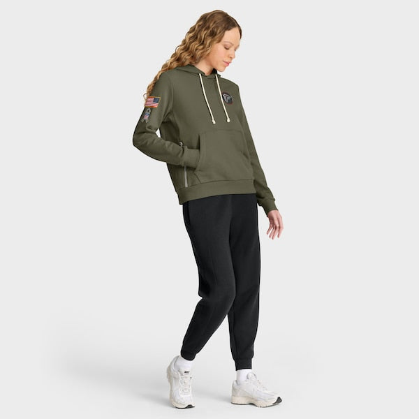 Atlanta Falcons Nike Women's 2025 Salute to Service Sideline Standard Issue Dri-FIT Hoodie - Olive - Image 3