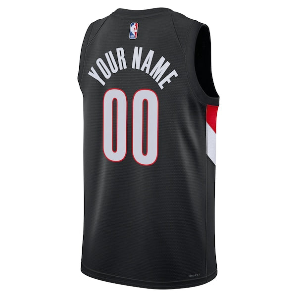 Portland Trail Blazers Nike Unisex Swingman Custom Jersey - Icon Edition - Black - Image 3